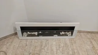 Chimenea Bioetanol Blanca + Soporte Pared