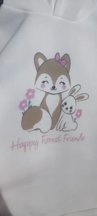 Sudadera niña capucha. Nueva