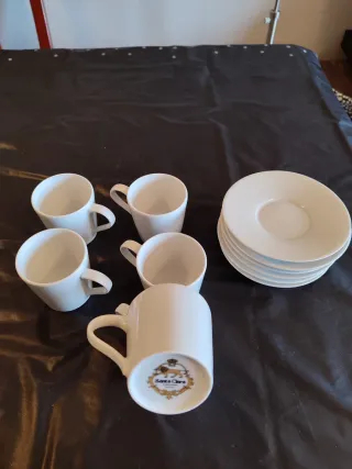 Juego 6 Tazas Café Porcelana Santa Clara.