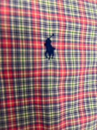 Camisa Ralph Lauren XL Cuadros Azul Rosa