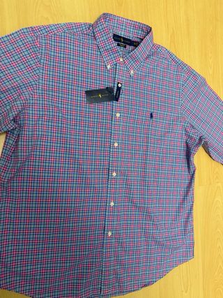 Camisa Ralph Lauren XL Cuadros Azul Rosa