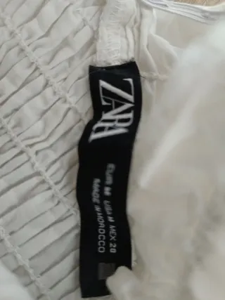 Top Zara Blanco Talla S.