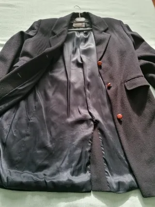 Cappotto elegante in panno blu