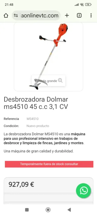 Desbrozadora Dolmar MS4510