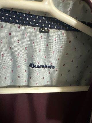 Camisa de vestir Karbajo Marrón Talla XL