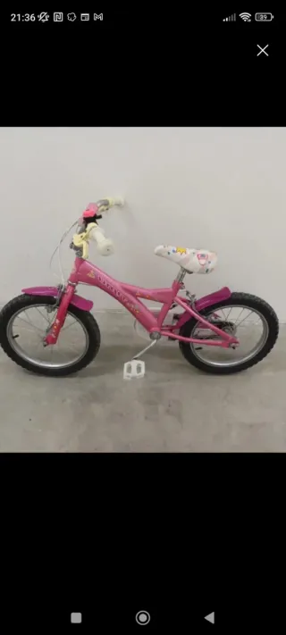 Bicicleta infantil 14 pulgadas niñas de 5/7 años