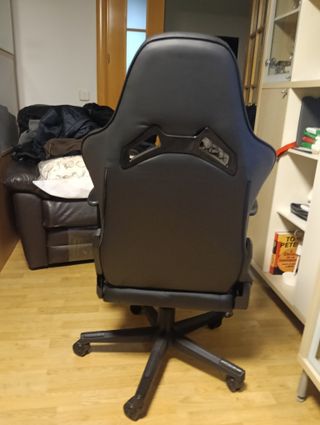 Poltrona da Gaming in Pelle Sintetica Nera