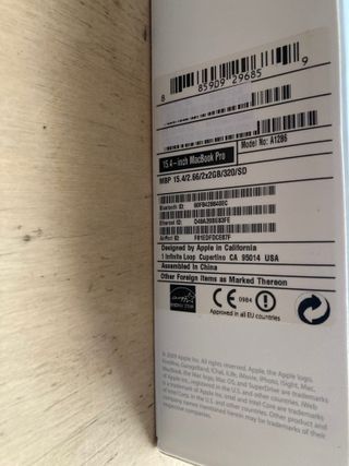 Caja Vacía MacBook Pro 15.4 Apple