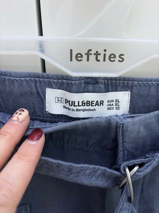 Pantalón Pirata Pull&Bear Oversize XL Azul