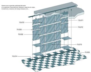 Lote de 47 soportes embellecedores placas/rótulos