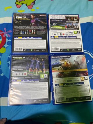 Lote 4 Juegos PS4: FIFA, PES, NFS