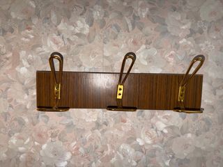 Perchero de pared madera y metal