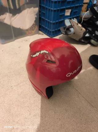 Casco de esquí infantil Quechua rojo