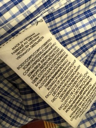 Camisa Ralph Lauren cuadros azul y blanco