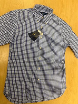 Camisa Ralph Lauren cuadros azul y blanco