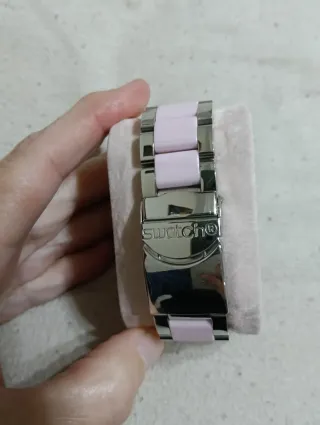 Reloj Swatch Mujer Rosa y Plata