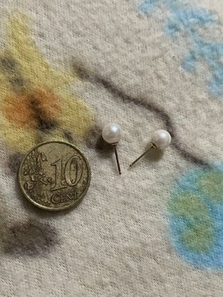 Pendientes de oro 9k con perlas