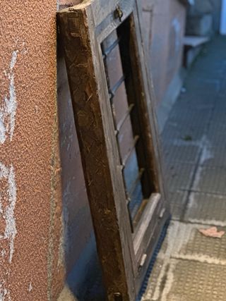 Ventana Rústica Madera con Barrotes