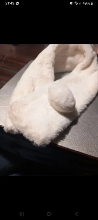 Bufanda infantil pelo blanca