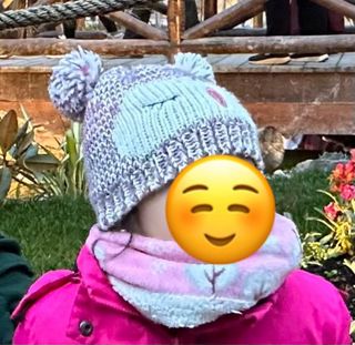 Gorros lana niña búho y pompón