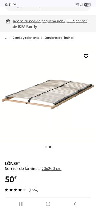 Cama Ikea Hemnes con cabecero y colchón