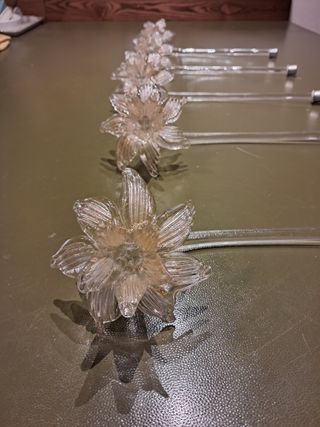 5 Fiori decorativi per lampadario di Murano