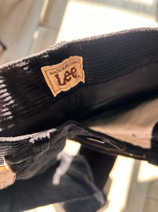 Pantalones de pana Lee negros vintage