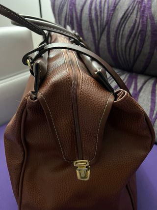 Bolso de viaje Nobuck piel marrón