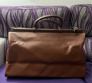 Bolso de viaje Nobuck piel marrón