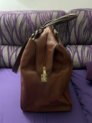 Bolso de viaje Nobuck piel marrón