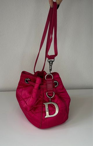 Borsa Dior bucket rosa
