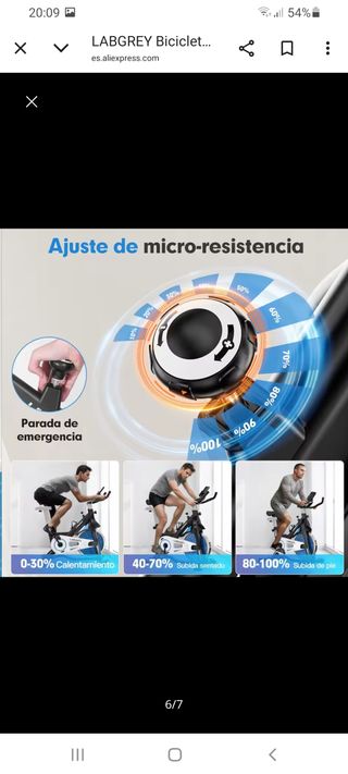 Bicicleta Estática LABGREY Nueva