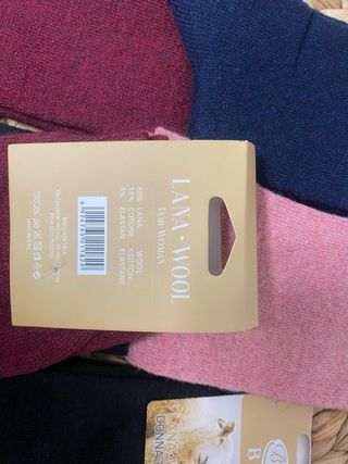 6 pares Calcetines de lana BFL mujer