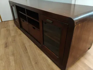 Mueble TV Banak Madera y Cristal