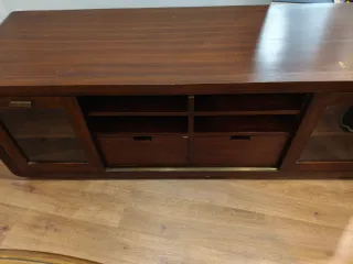 Mueble TV Banak Madera y Cristal