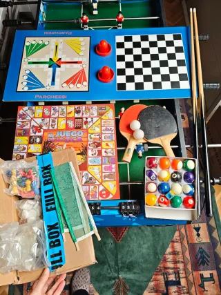 Mesa de futbolín multijuegos