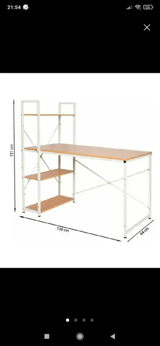 Escritorio madera y metal