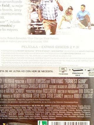 Forrest Gump 4K UHD + Blu-ray Precintado 3 DISCOS