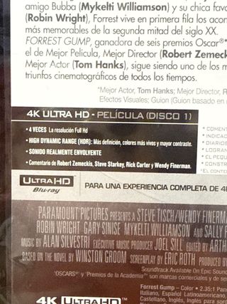 Forrest Gump 4K UHD + Blu-ray Precintado 3 DISCOS