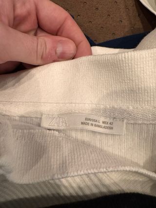 Polo Zara Blanco manga corta