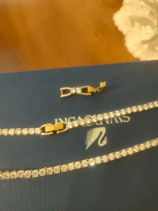 Collana Swarovski donna oro e cristalli