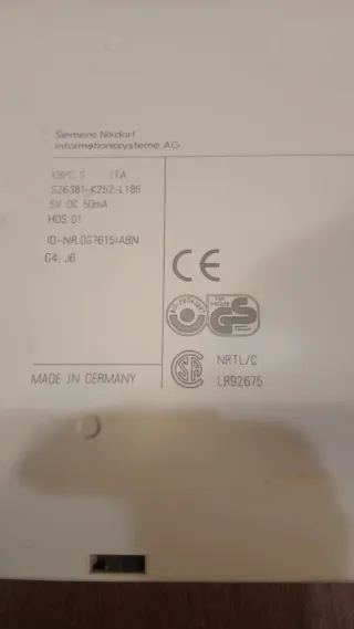 Tastiera Siemens Nixdorf bianca