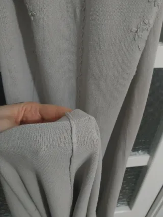 Vestido camisón largo con tirantes y bordado 36-34