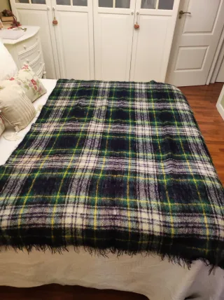 Manta de lana a cuadros