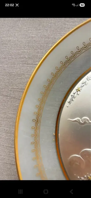 Piatto bassorilievo argento Castellani