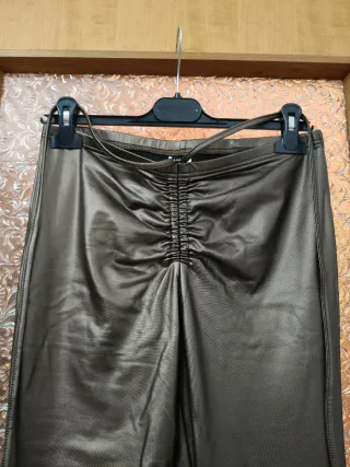 Pantaloni laminati oro/verdi