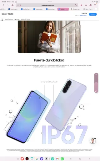 Samsung Galaxy A36 5G Precintado pvp 438€