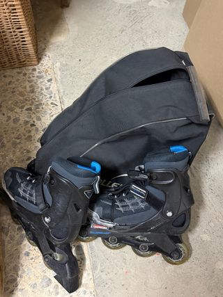 Patines en línea Rollerblade negros y azules