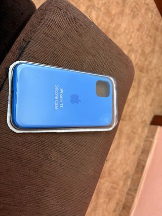 Funda iPhone 11 Azul Logo Apple