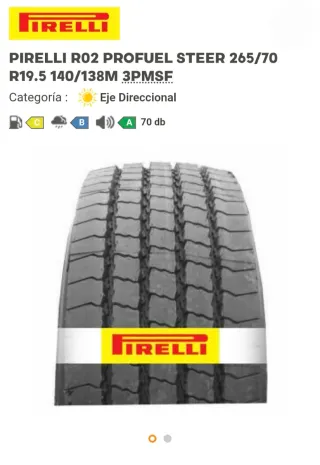 2 Neumáticos Pirelli R02 265/70 R19.5